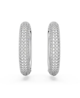 Crystal Pave Dextera Hoop Earrings