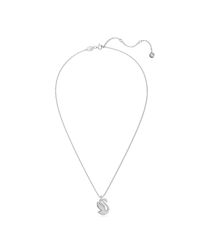 Swarovski Crystal Swan Small Iconic Swan Pendant Necklace - Macy's