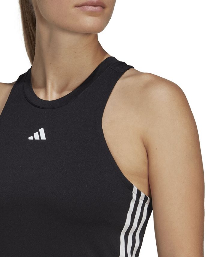 adidas Women's Training Essentials 3-Stripes Logo Tank Top - Macy's