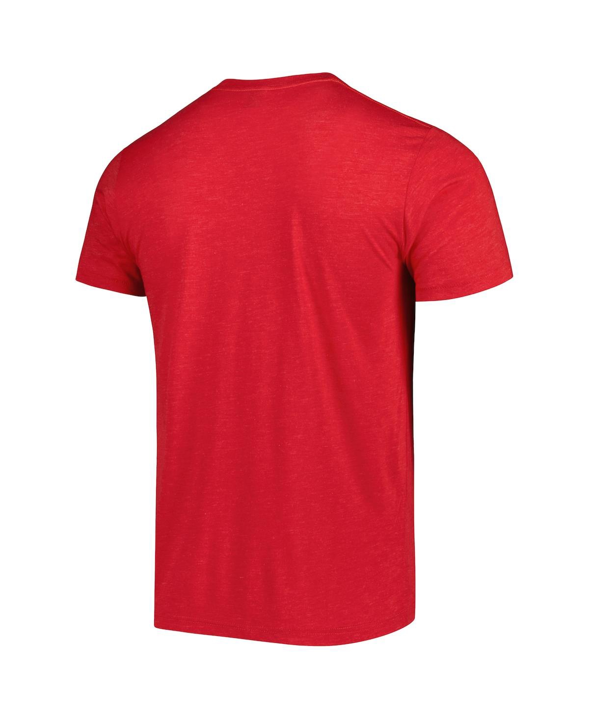 Homage Men's  Tom Brady Heathered Red Tampa Bay Buccaneers Nfl Blitz Player Tri-blend T-shirt In Heathered Red