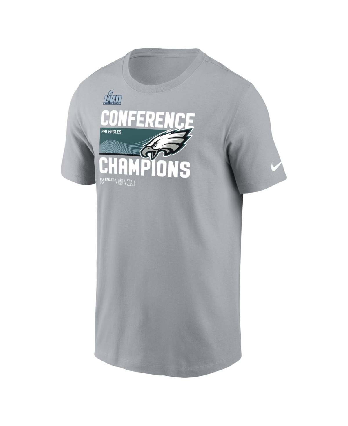 Nike Men's  Gray Philadelphia Eagles 2022 Nfc Champions Trophy Collection T-shirt