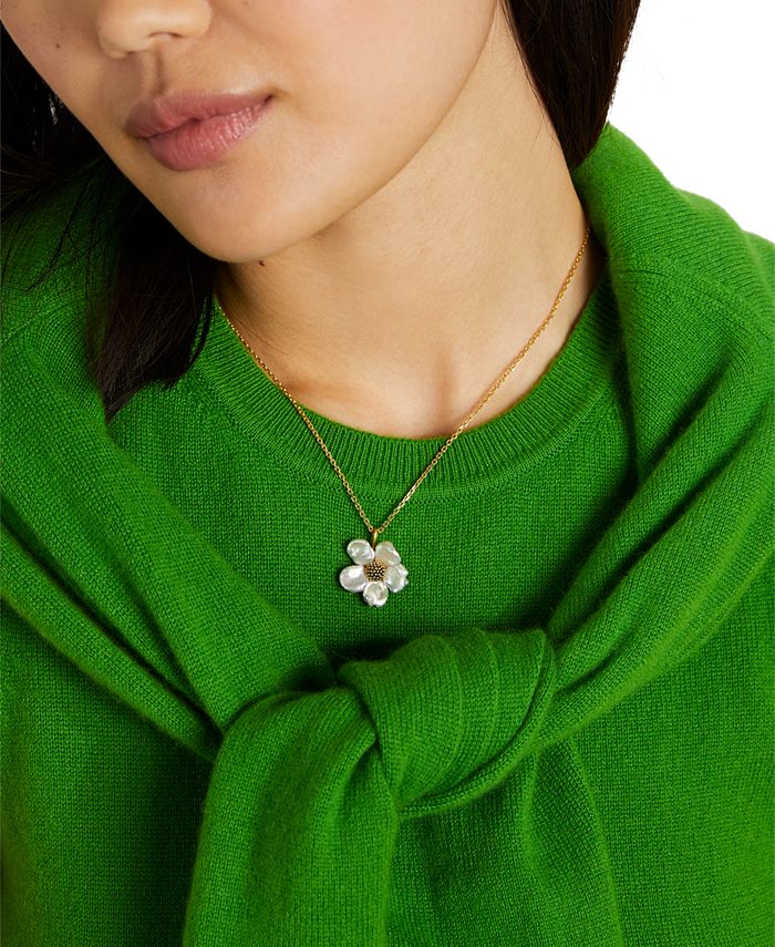 kate spade new york GoldTone Freshwater Pearl (89mm) Flower Pendant