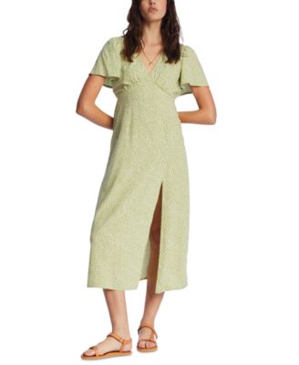 Billabong - Juniors' Jet Set Printed V-Neck Slit Dress