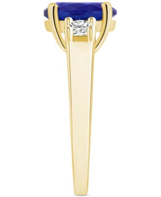 Tanzanite (2-3/4 ct. t.w.) & Diamond (1/3 ct. t.w.) Oval Ring in 14k Gold