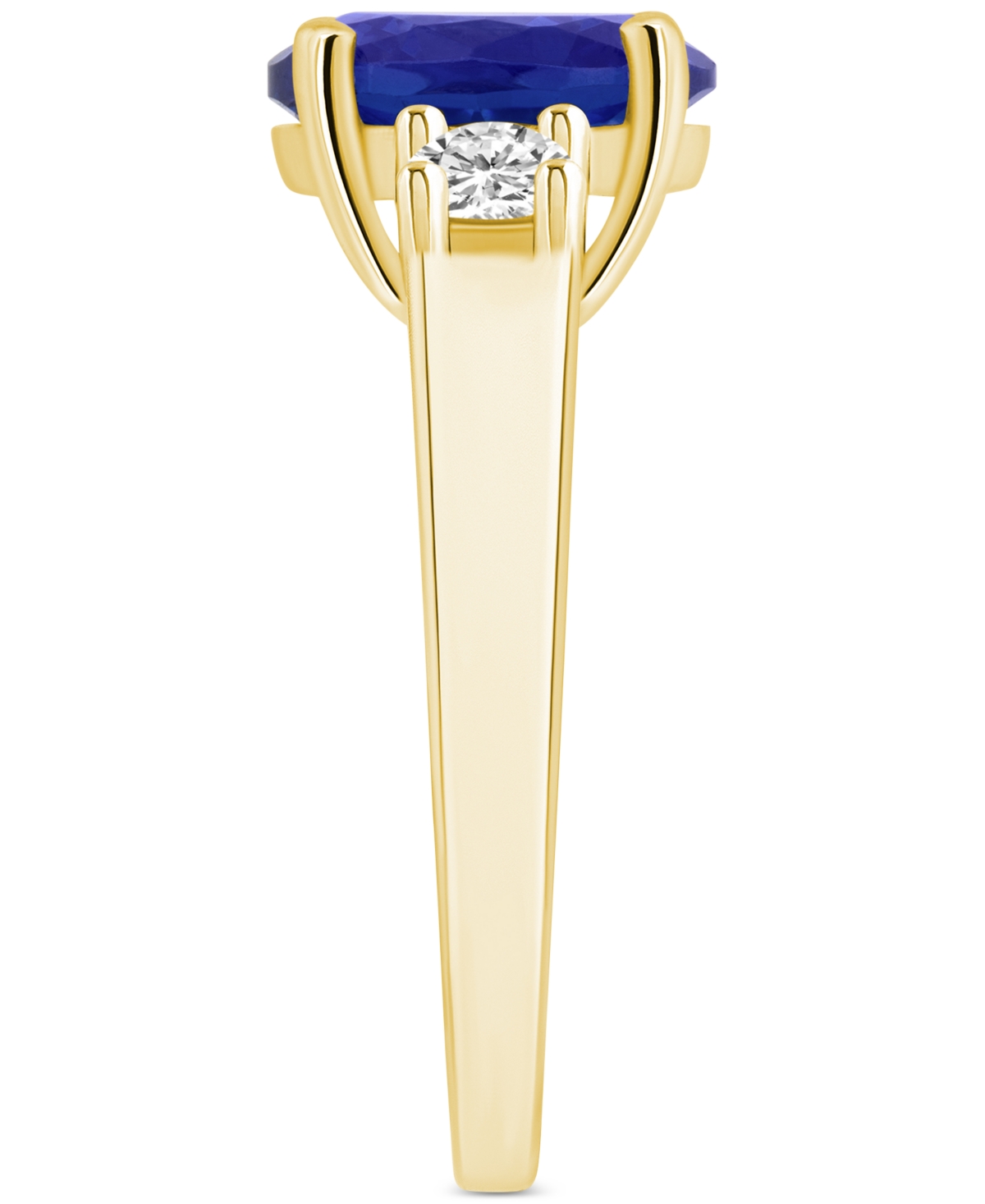 Tanzanite (2-3/4 ct. t.w.) & Diamond (1/3 ct. t.w.) Oval Ring in 14k- GOLD