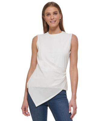 DKNY Women's Sleeveless Asymmetrical-Hem Top Macy's