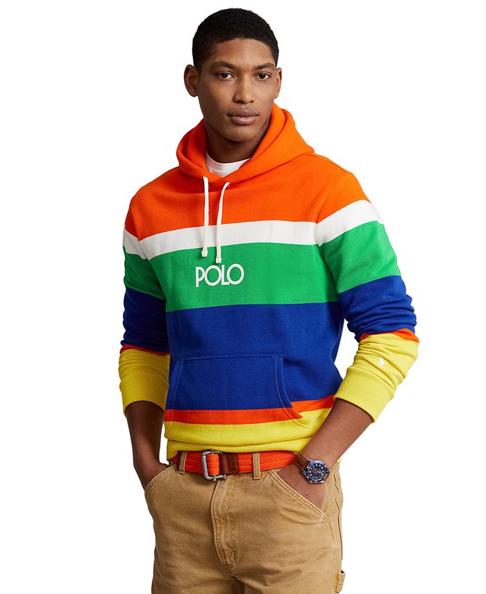 Polo Ralph Lauren Men's Logo Striped Fleece Hoodie, Created for Macy's &  Reviews - Hoodies & Sweatshirts - Men - Macy's
