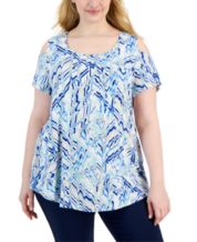 Plus Size Cold Shoulder Tops for Women Macy s
