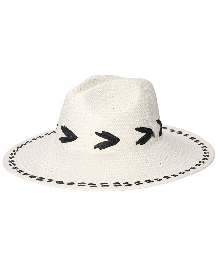 Lauren Ralph Lauren Women's Graphic Weave Straw Fedora Macy's