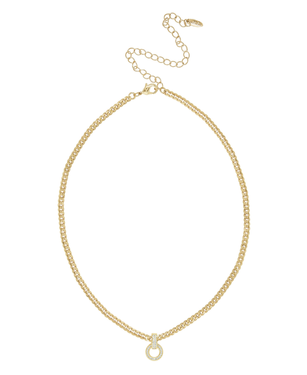 Ettika Infinity Faux Cubic Zirconia Chain Necklace In Gold