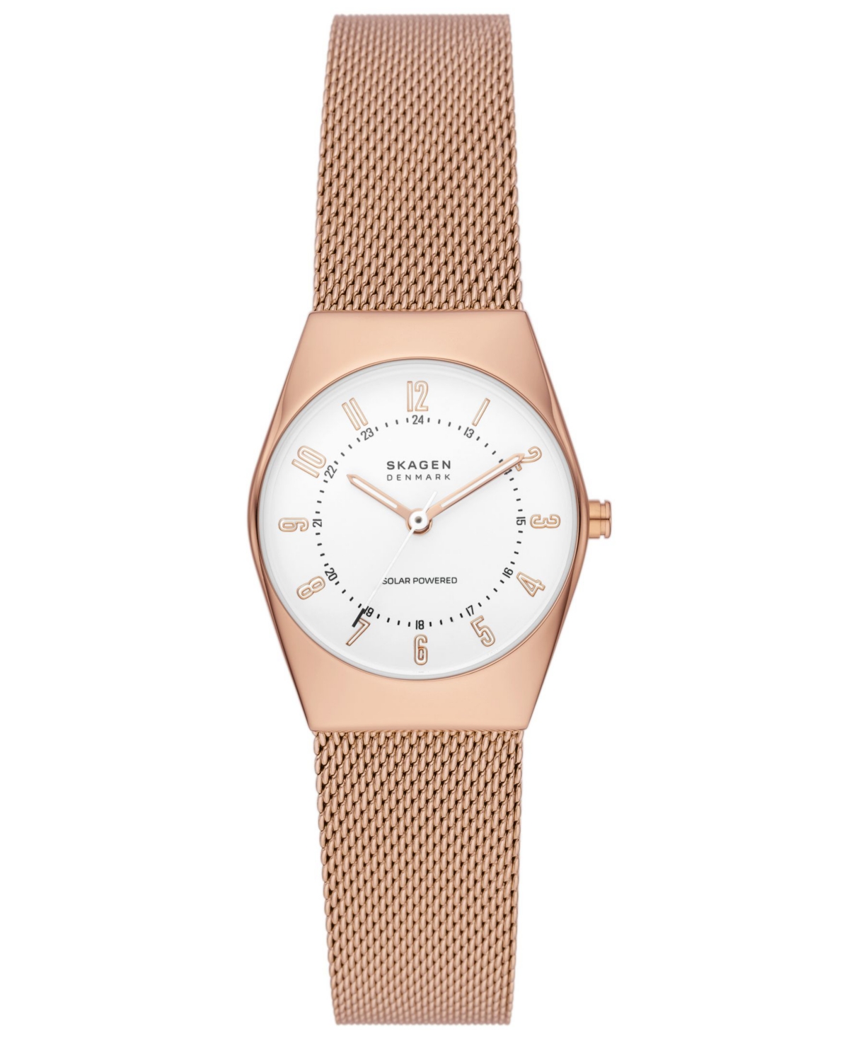 Women's Grenen Lille Solar-Powered Three Hand Rose Gold-Tone Stainless Steel Watch, 26mm - Rose Gold