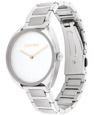 Women's Silver-Tone Stainless Steel Bracelet Watch 34mm