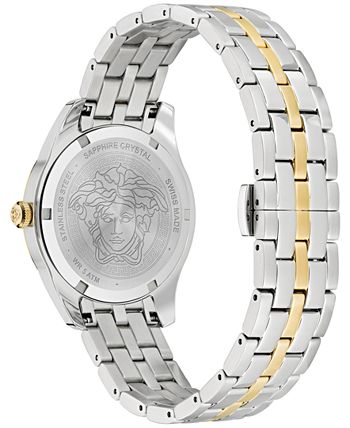 Versace Greca Glass Quartz White Mother of Pearl Dial Ladies Watch  VEU300421 7630030575839 - Watches, Greca Glass - Jomashop
