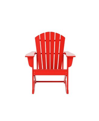Outdoor Patio Poly Adirondack Rocking Chair Rocker