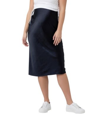 Ripe Maternity Lexie Satin Midi Skirt