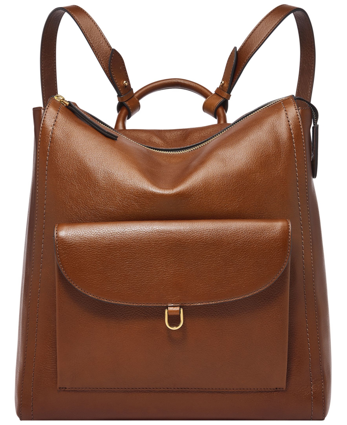 Fossil Parker Leather Backpack Bag In Brown