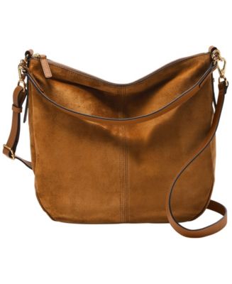 Fossil Jolie Suede Leather Hobo Bag - Macy's