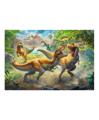 Red 160 Piece Kids Puzzle - Fighting Tyrannosaurs