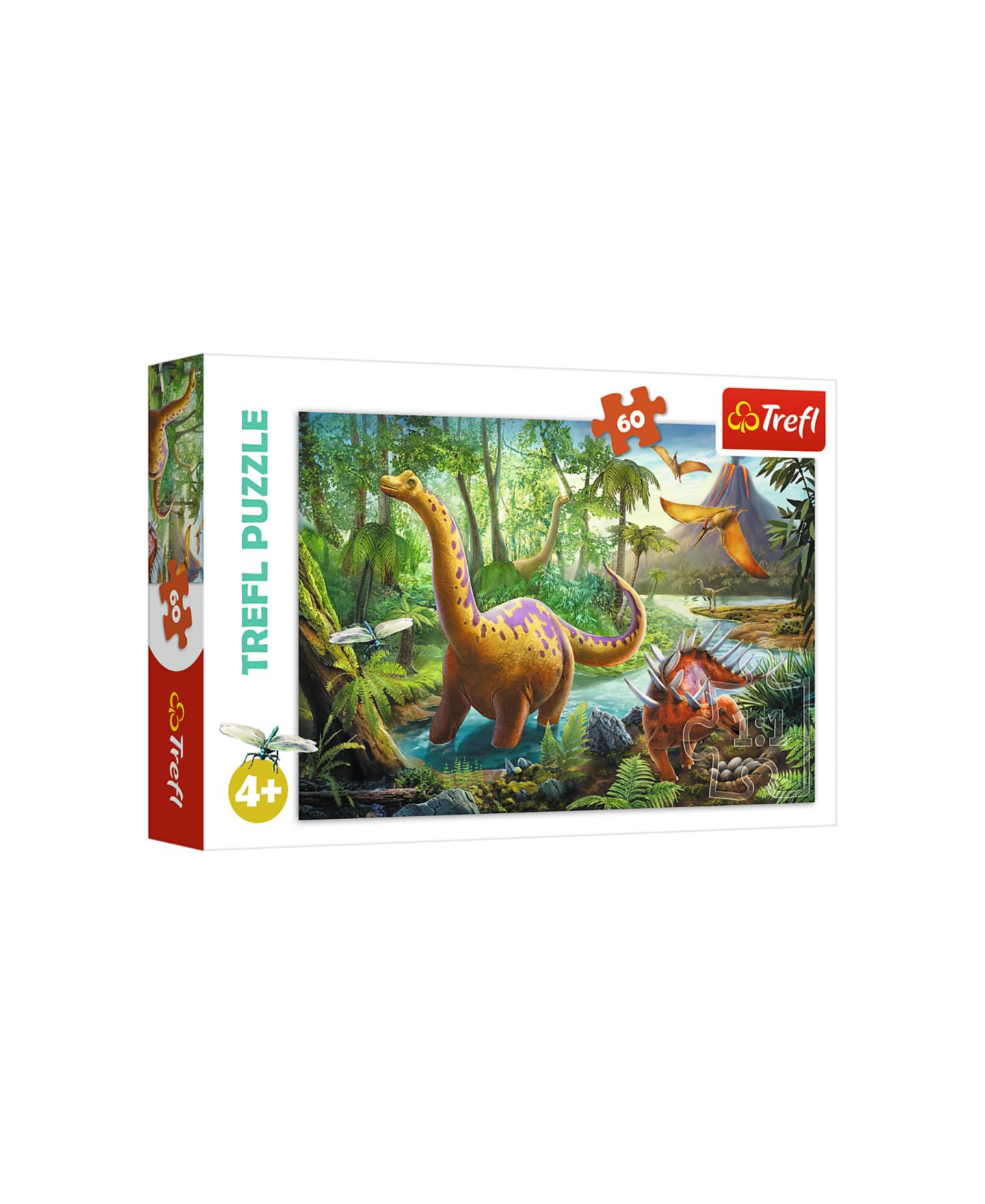 Детский пазл Trefl Dinosaur Migration 60-Piece Puzzle, Ages 4+, цвет: Разноцветный — фото 2
