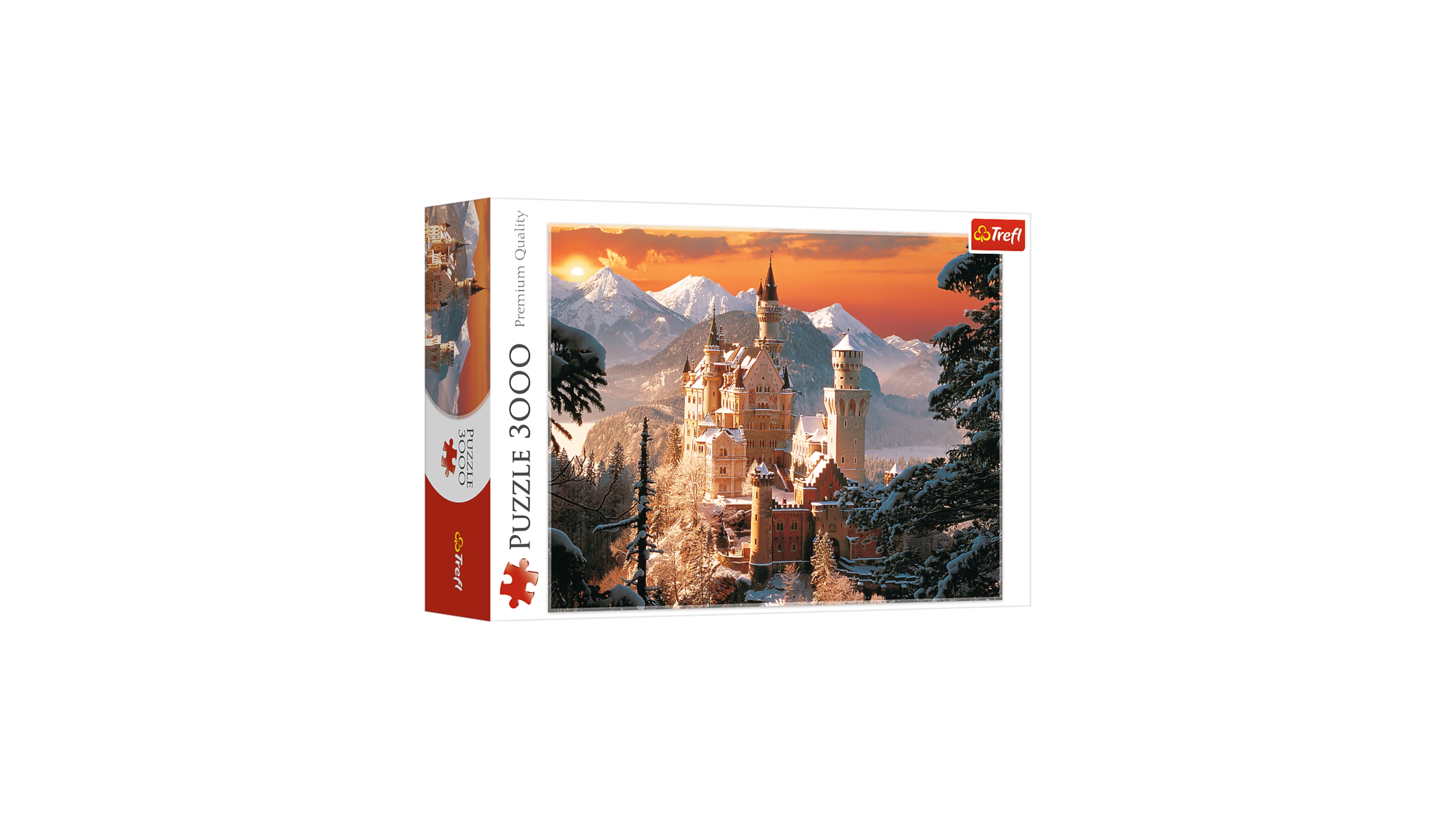 Trefl Red 3000 Piece Puzzle - Wintry Neuschwanstein Castle, Germany / Kirch