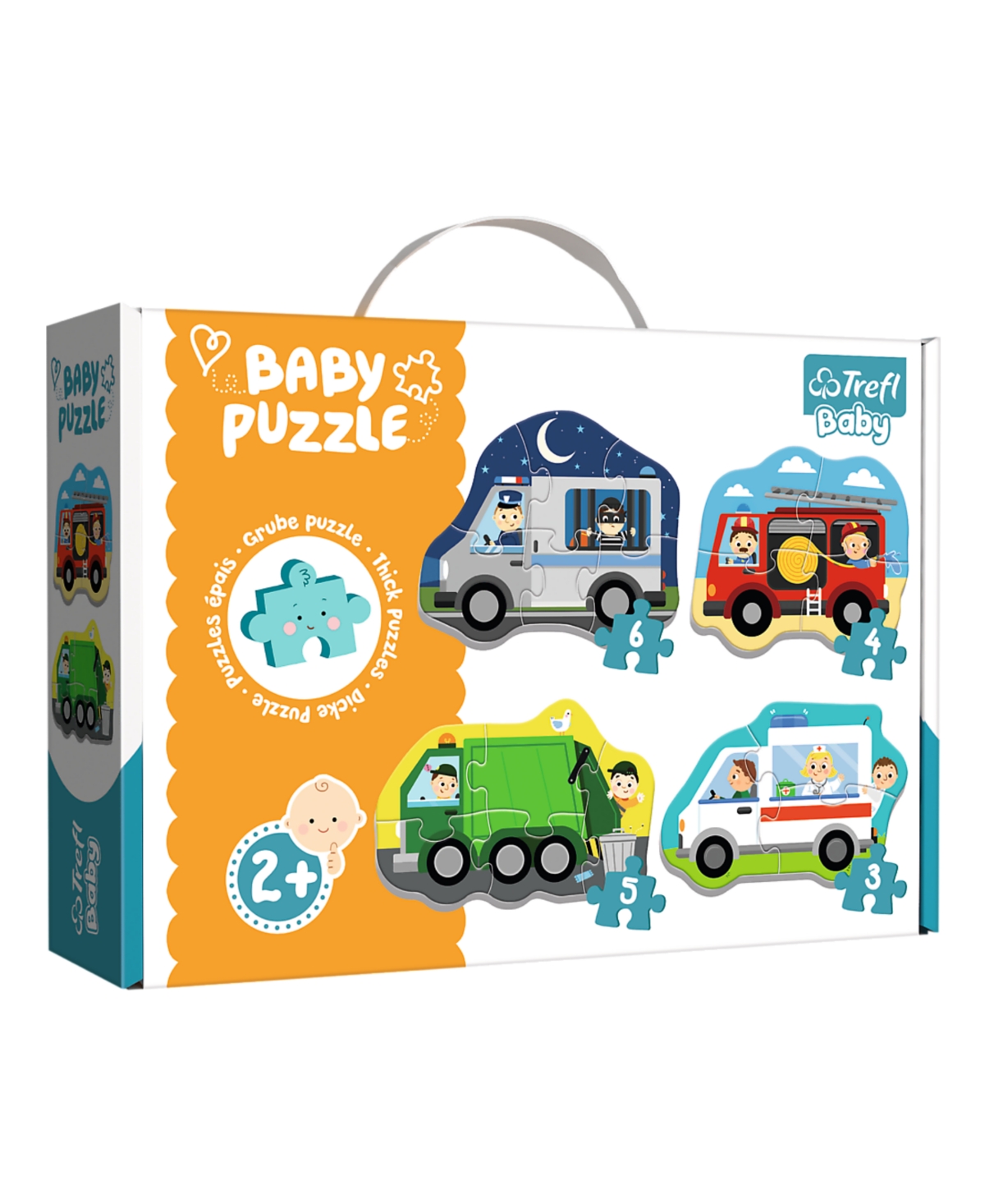 Trefl Kids' Baby Classic Puzzle- Vehicles And Jobs 18 Piece In Multi
