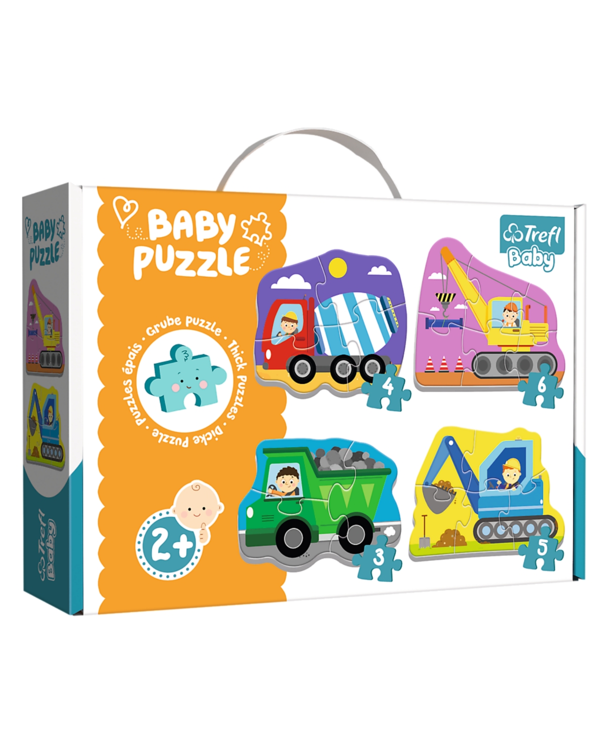 Trefl Baby Classic Puzzle- Vehicles On The Construction Site 18 Piece In Multi