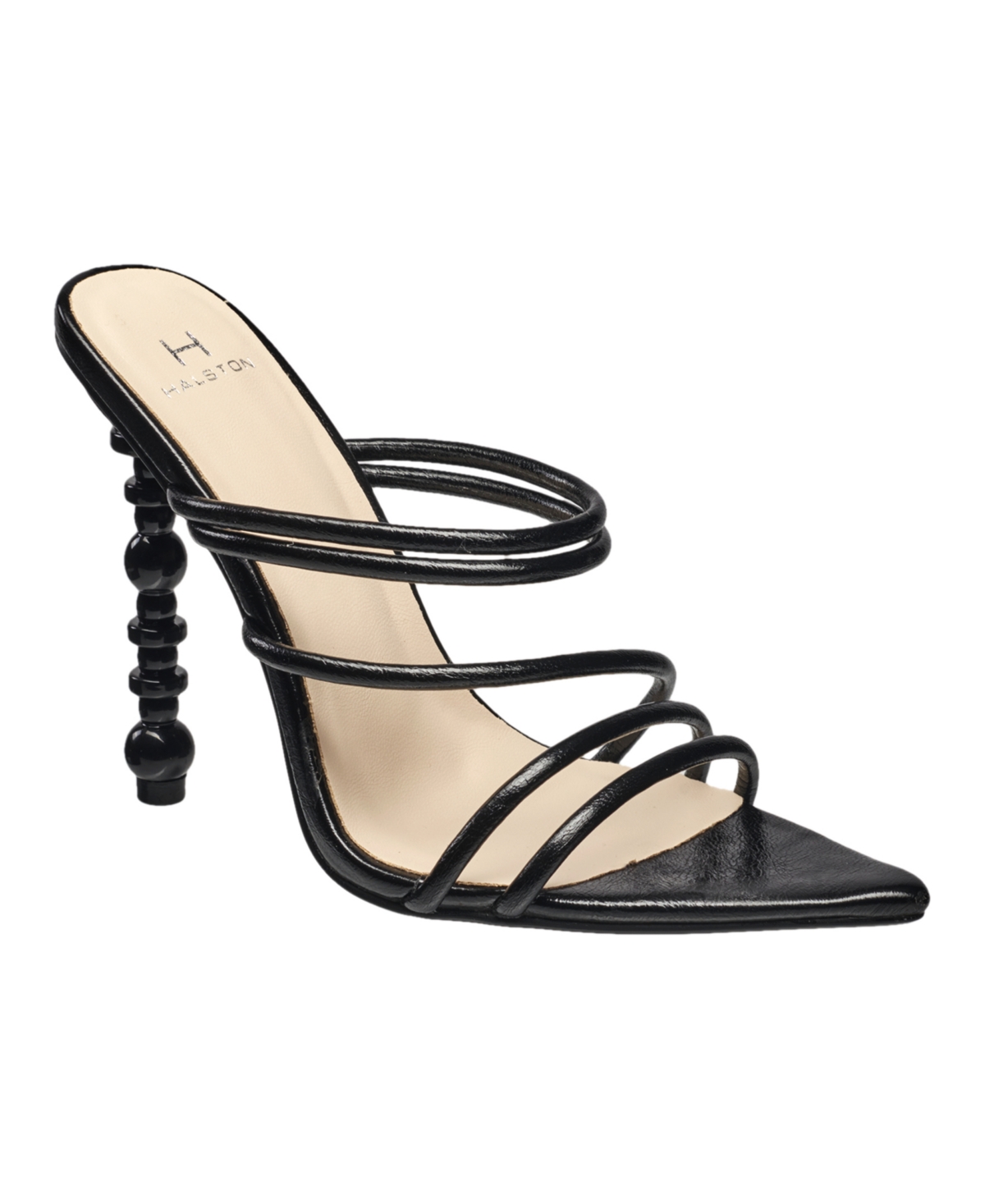 Shop H Halston Women's Sculpted-heeled Sandals In Black
