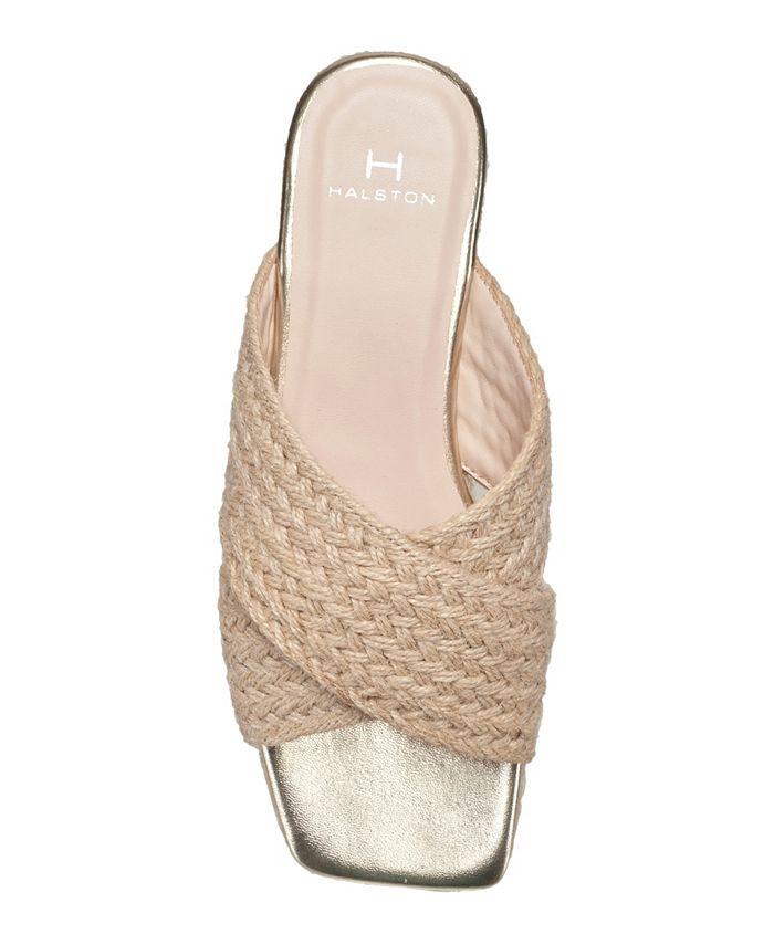 H Halston Women s Braided Slip On Wedge Sandals Macy s