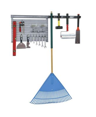 23 Piece Garage Organizer Wall Storage System with Pegboard, Hooks and Hangers