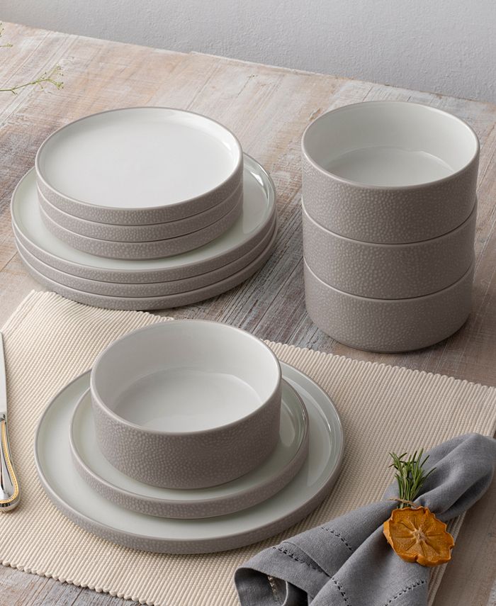 Noritake Colortex Stone 12Pc. Dinnerware Set, Service for 4 Macy's