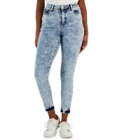 I.n.c. International Concepts Women's Curvy High-Rise Acid-Wash Skinny Jeans, Created for Macy's - Medium Indigo