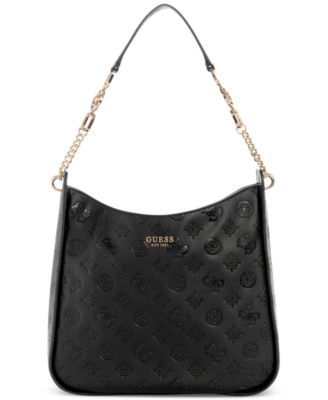 GUESS - Galeria Debossed Peony Logo Medium Hobo Bag