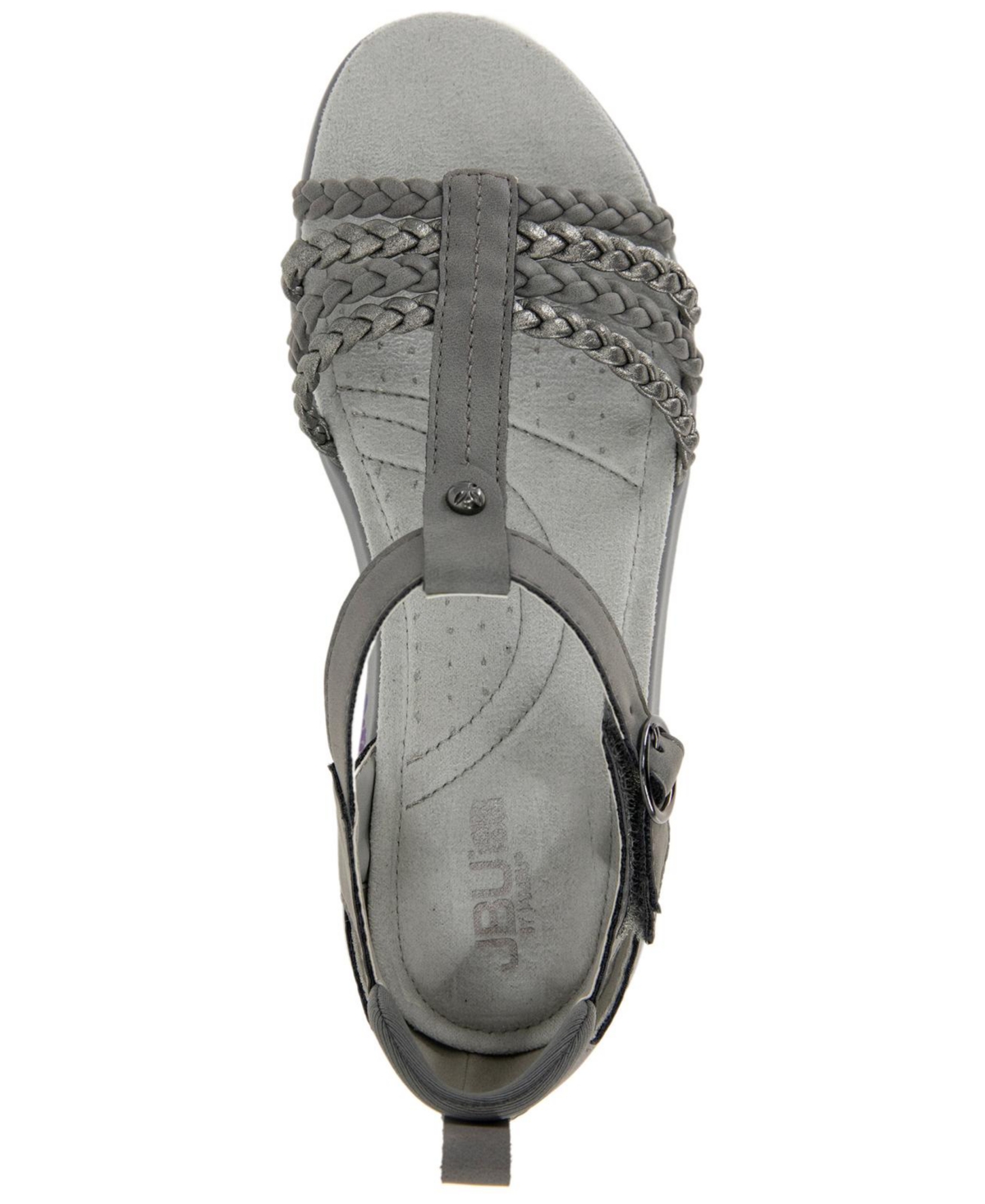 Jbu Women's Prague T-Strap Sport Sandals -gunmetal