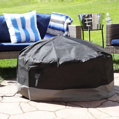 Outdoor Heavy-Duty Weather-Resistant 300D Polyester Round Fire Pit Cover