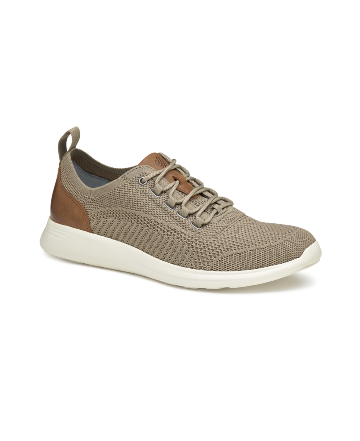 Johnston & Murphy Men's Amherst Knit U-throat Lace-up Sneakers In Taupe