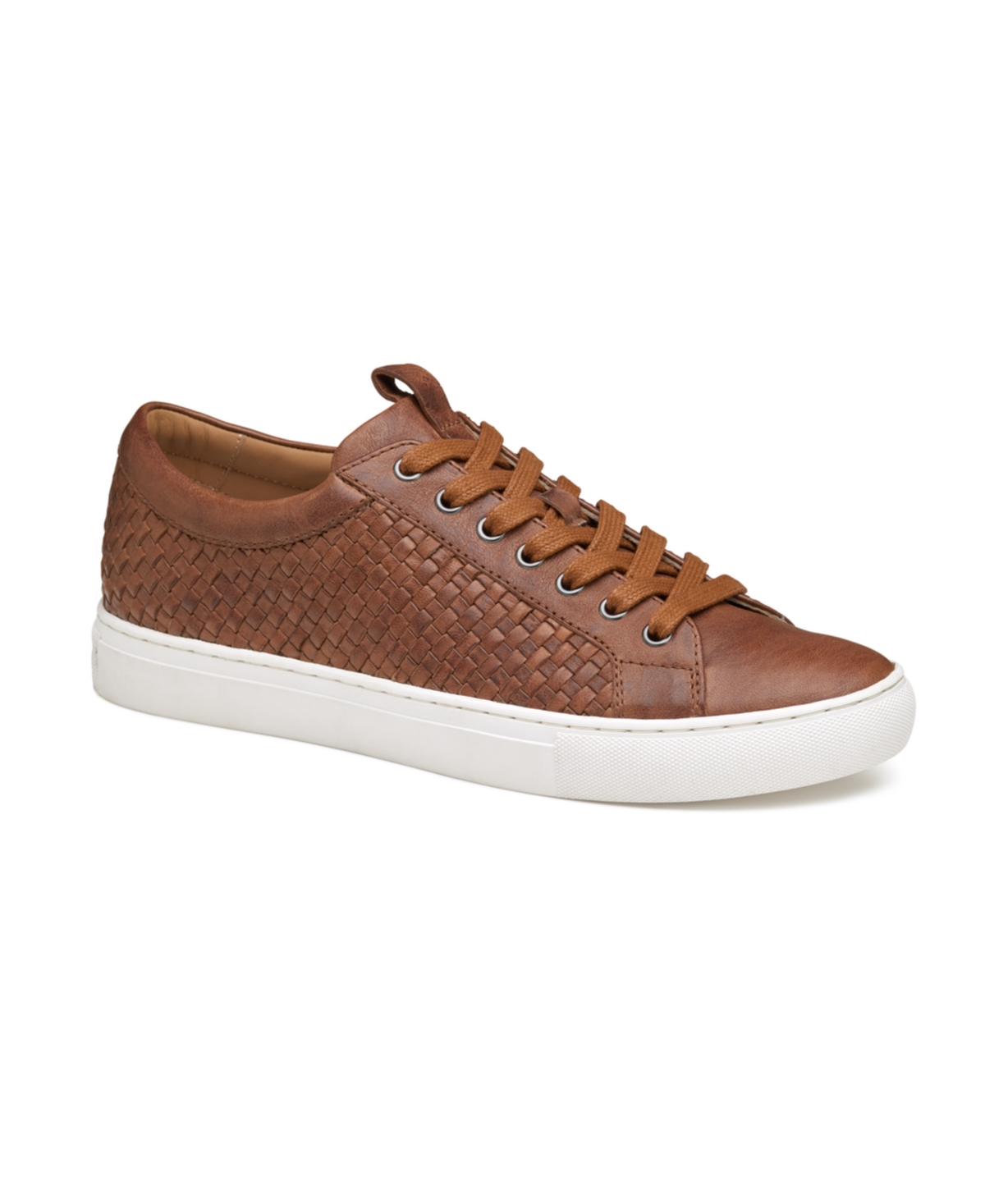 Johnston & Murphy Men's Banks Woven Lace-to-toe Lace-up Sneakers In Tan