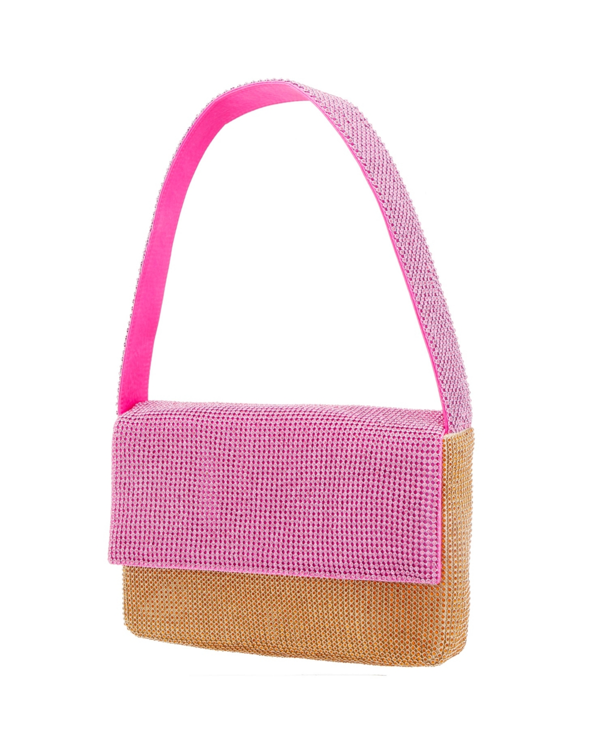 Nina Color Block Crystal Mesh Shoulder Bag