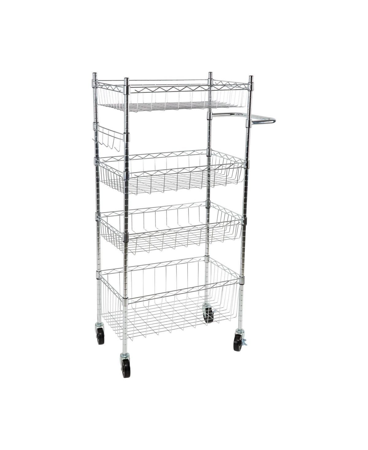 Organize It All 4 Tier Utility Cart In Chrome
