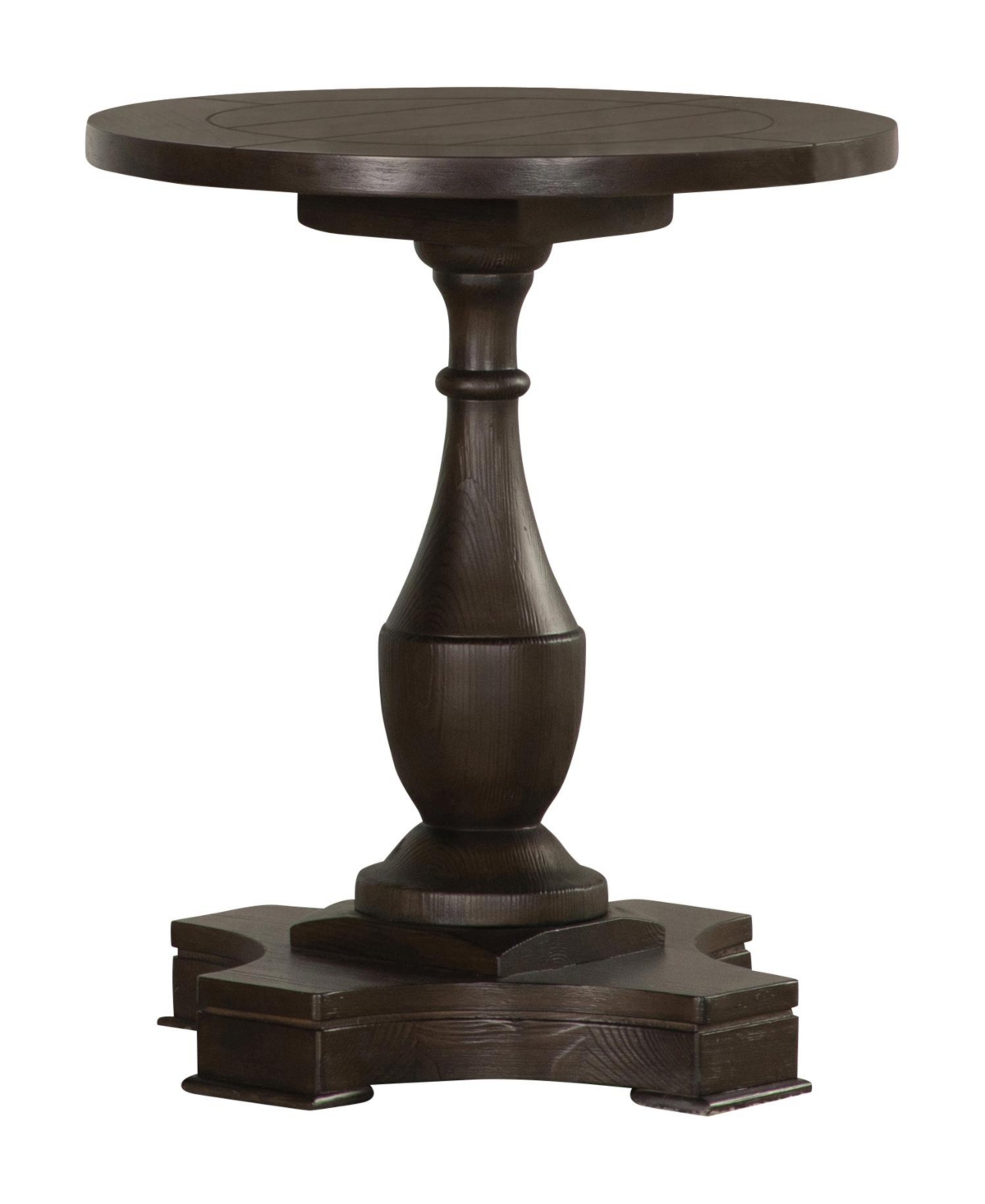 Coaster Home Furnishings 23.75" Medium Density Fiberboard Round End Table With Pedestal Base In Coffee