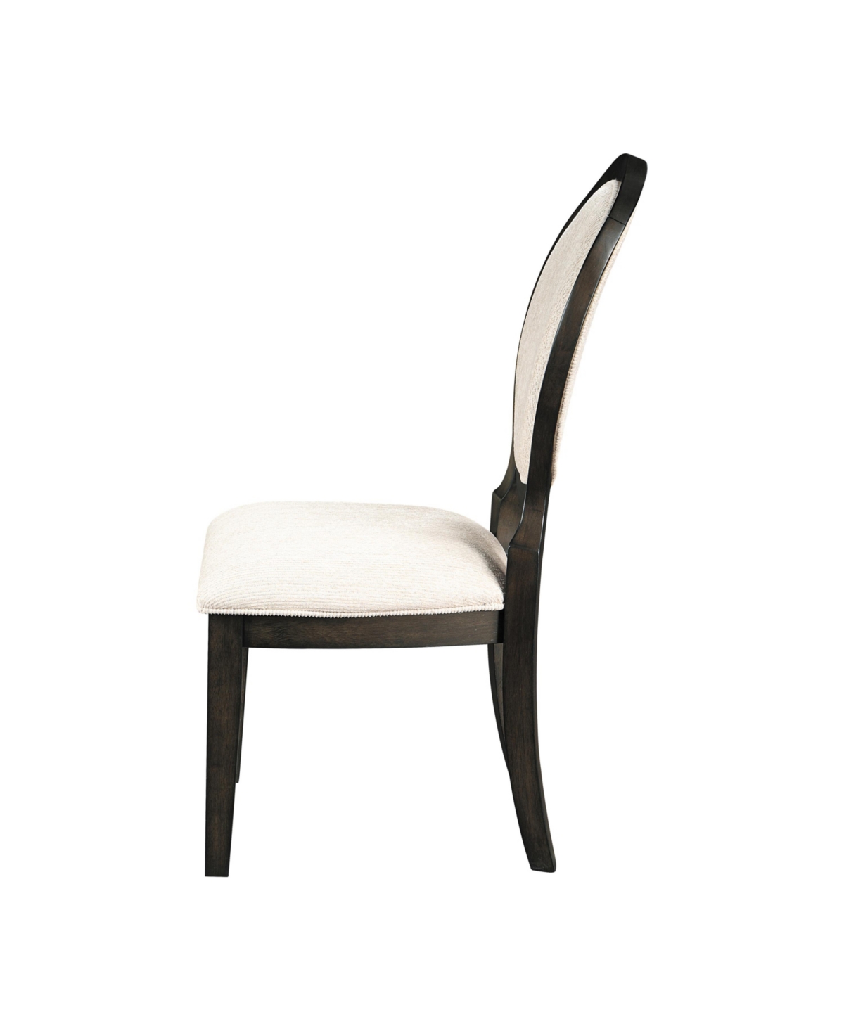 Coaster Home Furnishings 2-Piece Asian Hardwood Twyla Upholstered with Oval Back Dining Chairs Set - Dark Cocoa