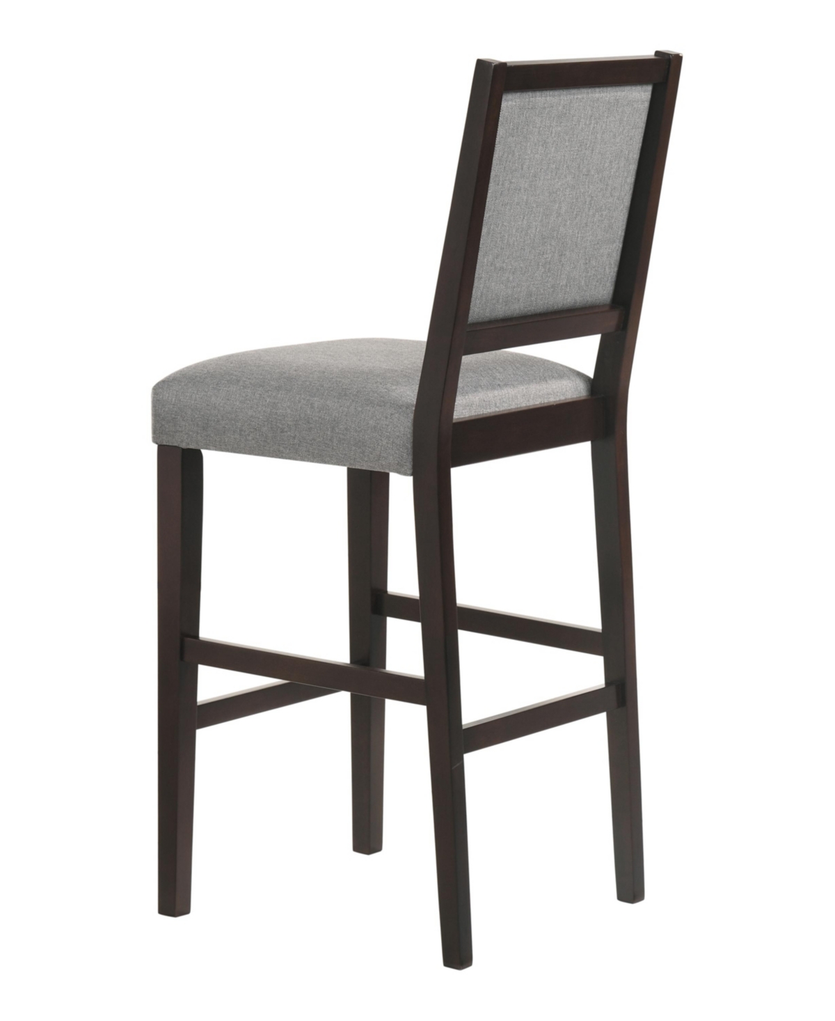 Coaster Home Furnishings 2-Piece Asian Hardwood Upholstered Open Back with Footrest Bar Stools Set - Espresso