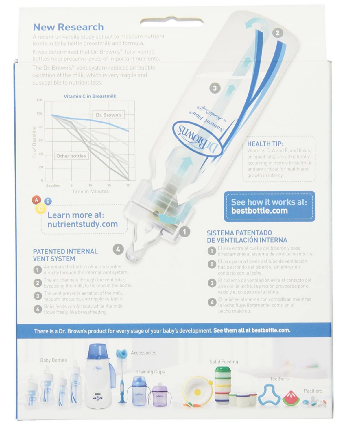 Dr. Browns Baby Dr. Brown's Standard Neck Anti-Colic Baby Bottle, - 3-Pack