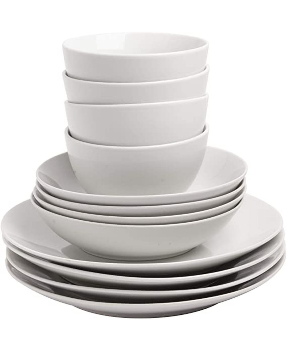 UPC 085081504371 product image for Gibson Home Classic Pearl Coupe Solid 12 Piece Fine Ceramic Double Bowl Dinnerwa | upcitemdb.com