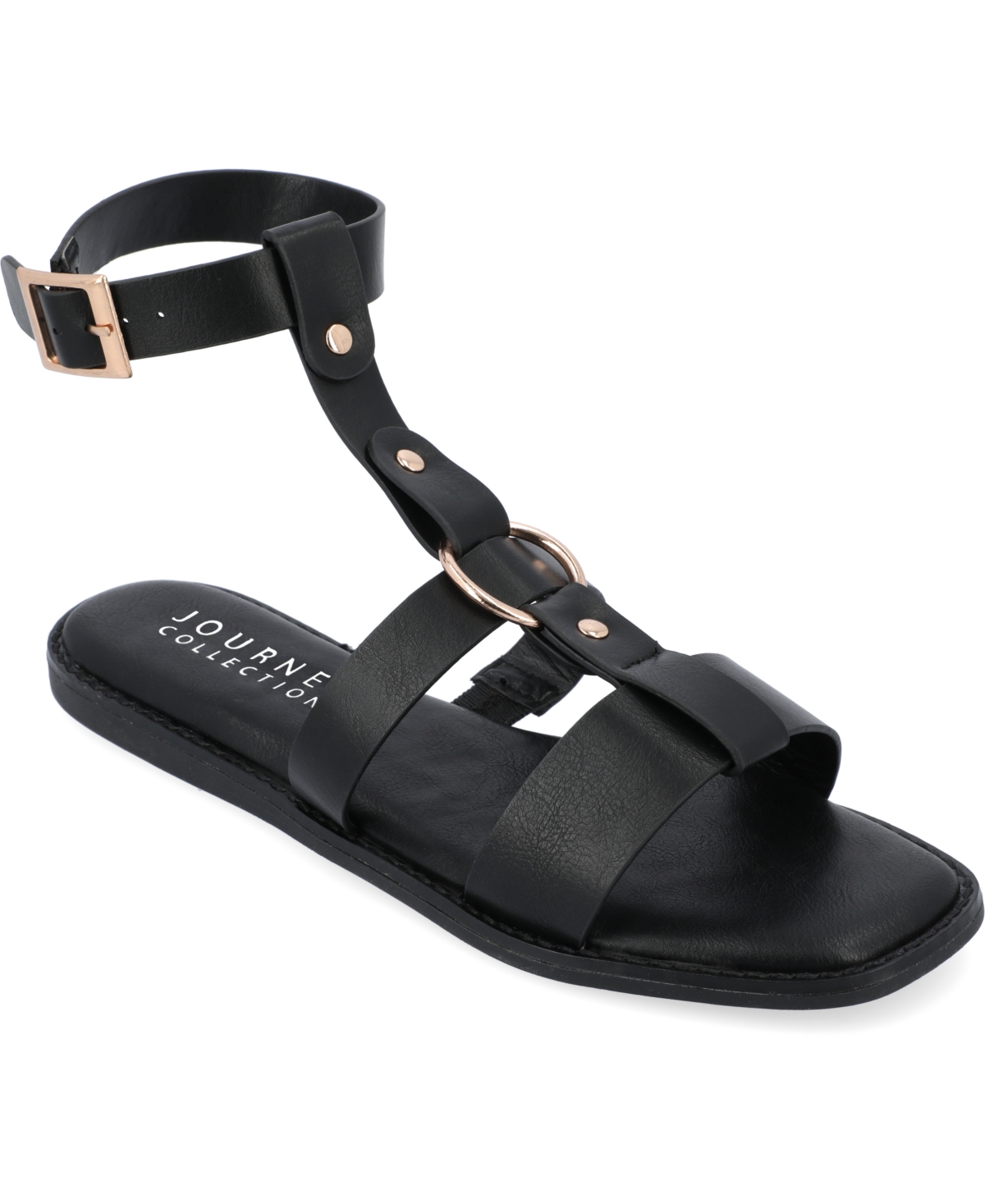 Journee Collection Women's Eleanora T-strap Sandals In Black