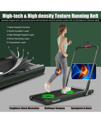 2.25HP 2-in-1 Folding Under Desk Treadmill Speaker Remote Control