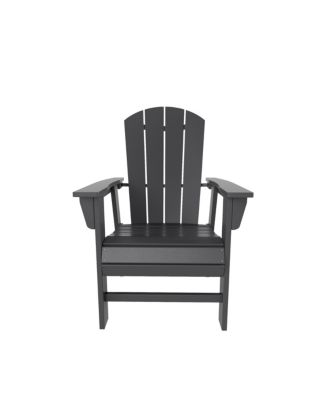 HDPE All-Weather Outdoor Patio Shell-Back Adirondack Dining Chair
