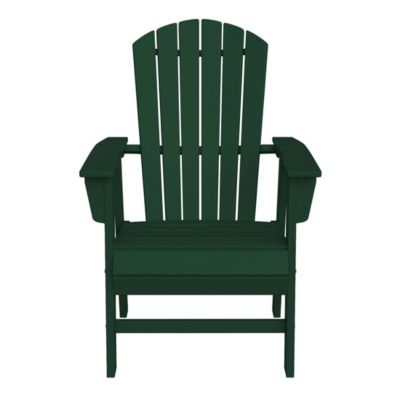 Outdoor Patio Shell-back Adirondack Dining Chair All Weather
