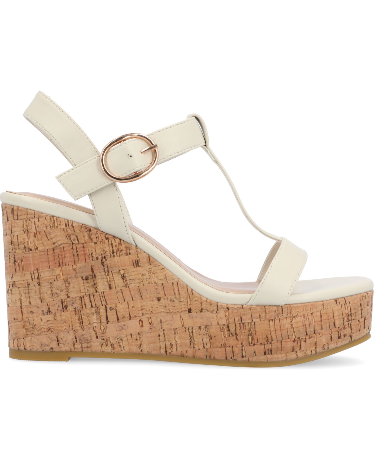 Женские сандалии Journee Collection Matildaa Platform Wedge, цвет: Костяной — фото 2