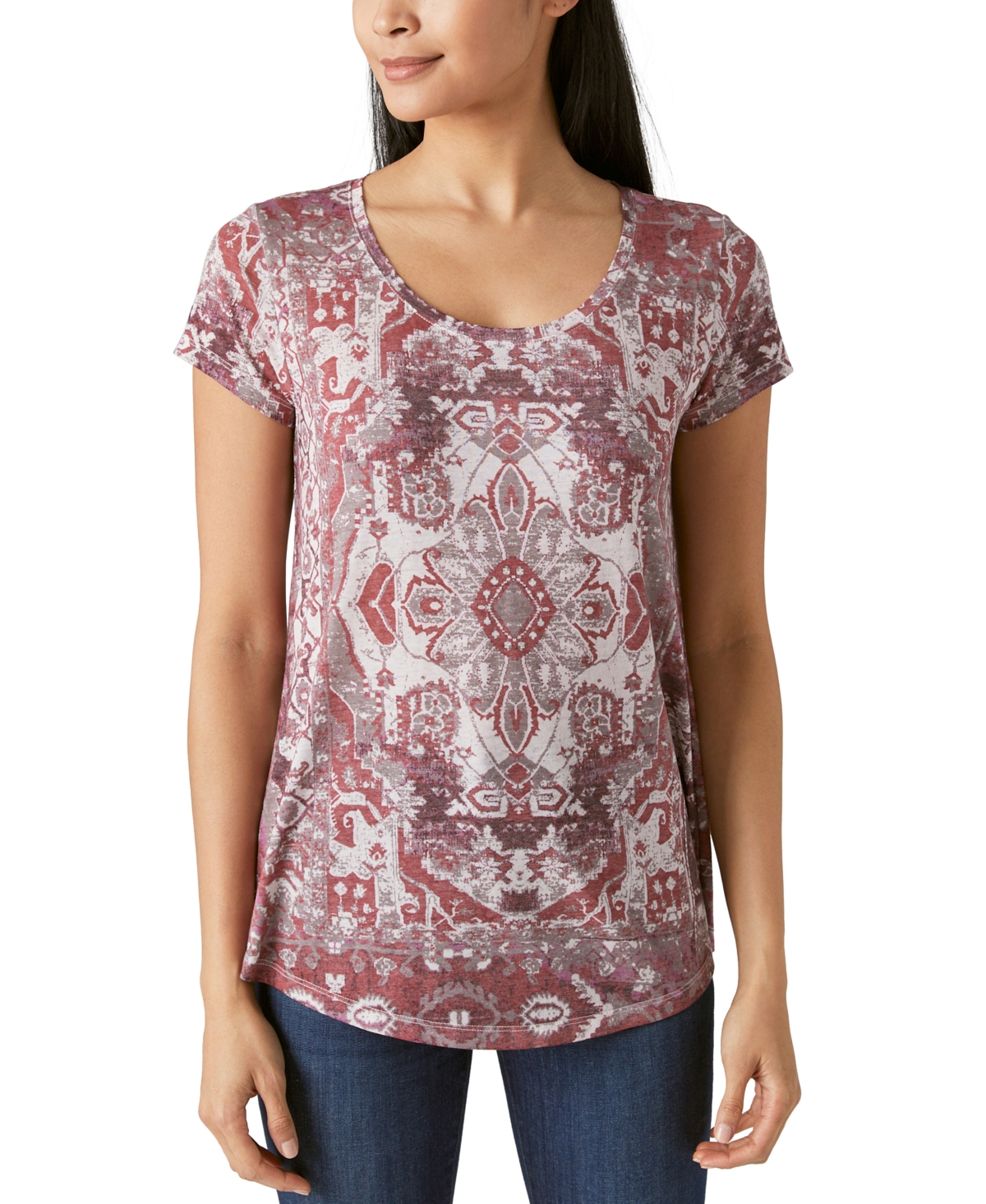 Lucky Brand Women's Printed Crewneck T-Shirt