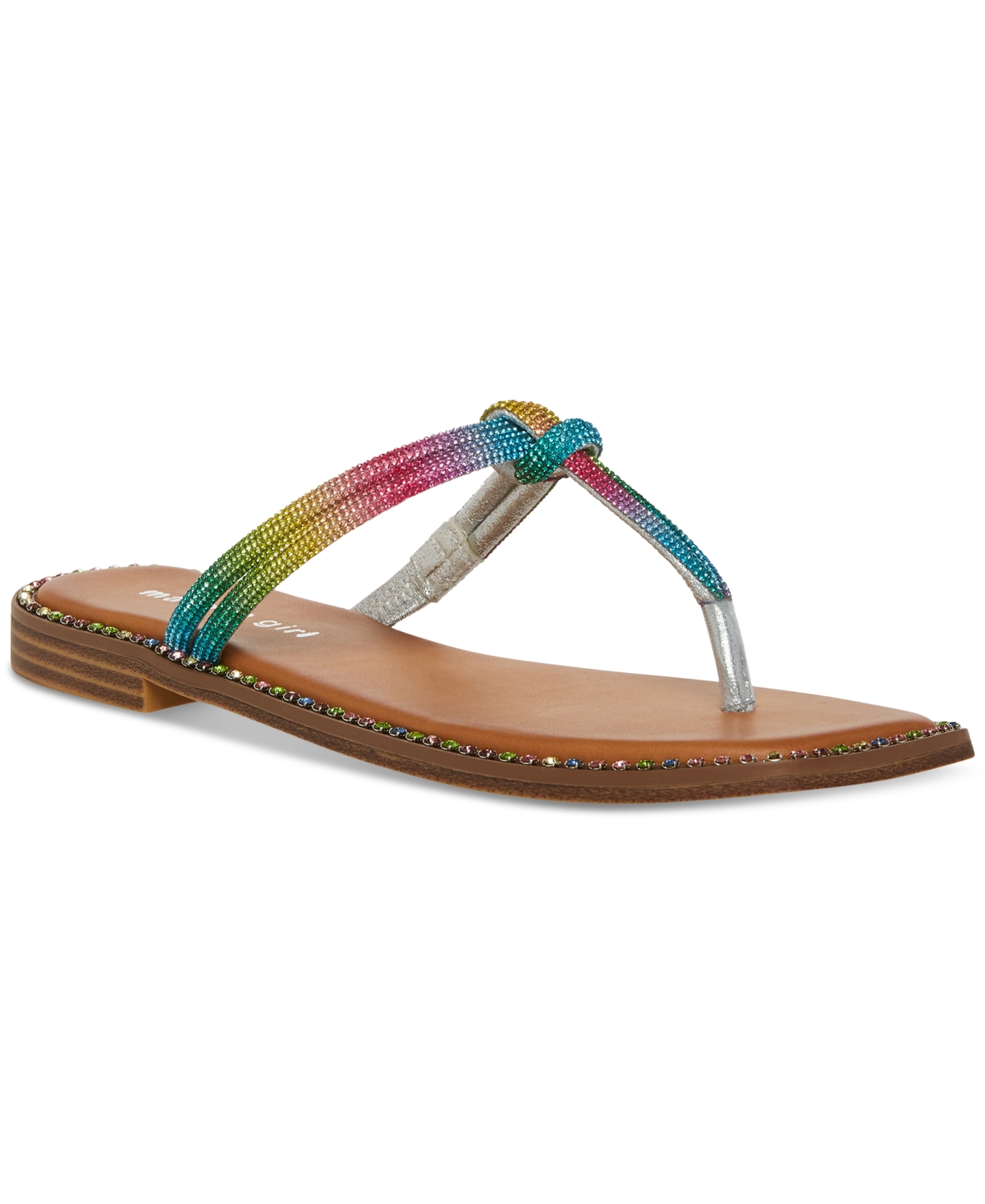 Madden Girl Hollis T-Strap Knotted Rhinestone Sandals